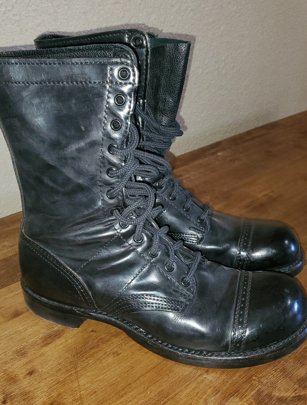 Men's Corcoran 1500 G11191 10" Black Leather Army Combat Jump Boots 11 D